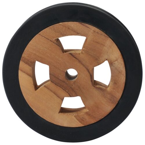 Sun Lounger Spare Wheels 2pcs Solid Teak Wood - Image 2