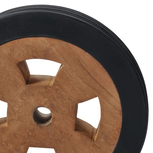 Sun Lounger Spare Wheels 2pcs Solid Teak Wood - Image 3