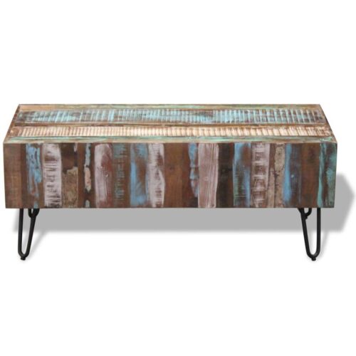 Coffee Table Solid Reclaimed Wood 100x50x38cm - Image 6