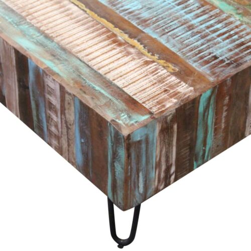 Coffee Table Solid Reclaimed Wood 100x50x38cm - Image 7