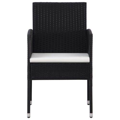 5-Piece Garden Dining Set Black - Image 4