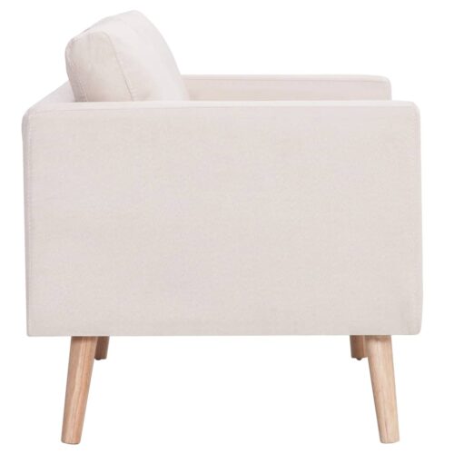 2-Seater Sofa Fabric Cream - Image 5