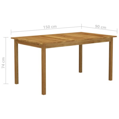 5-Piece Garden Dining Set Black - Image 9
