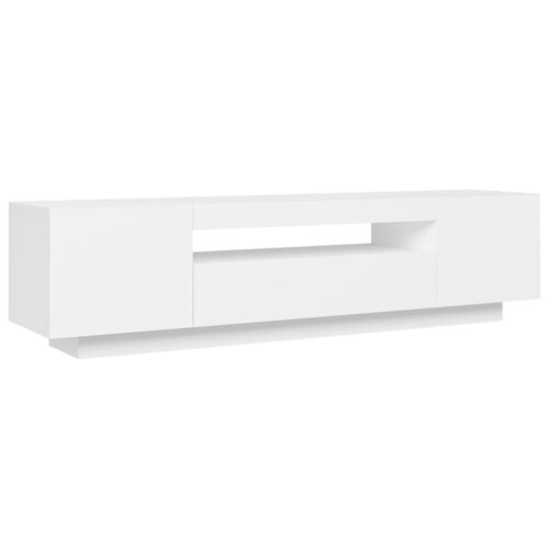 TV Cabinet with LED Lights White 160x35x40cm - Image 7