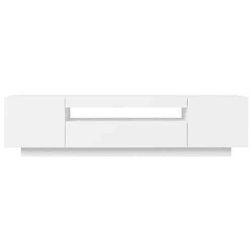 TV Cabinet with LED Lights White 160x35x40cm - Image 8