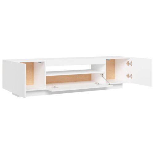 TV Cabinet with LED Lights White 160x35x40cm - Image 9
