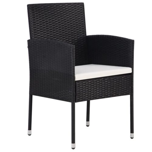 7-Piece Garden Dining Set Black Outdoor Patio Lounge Furniture - Image 3