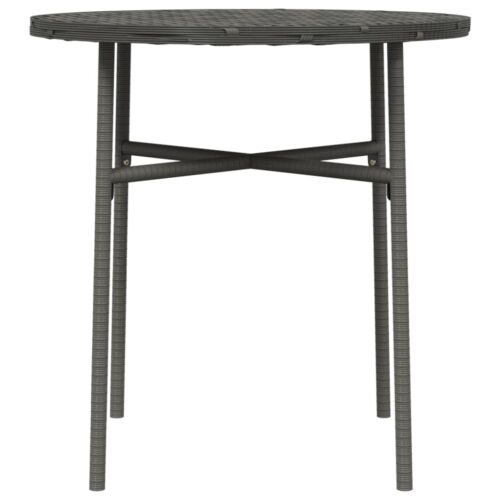 Tea Table Grey 45cm Poly Rattan - Image 4