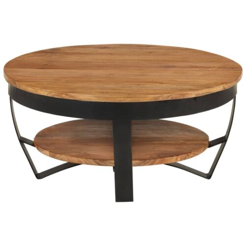 Coffee Table 65x65x32cm Solid Acacia Wood - Image 2
