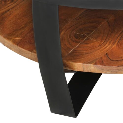Coffee Table 65x65x32cm Solid Acacia Wood - Image 7