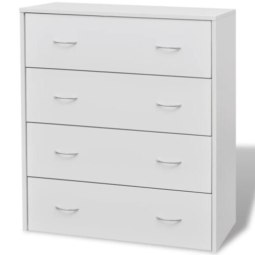 Sideboard with 4 Drawers 60x30.5x71cm White - Image 3