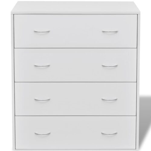 Sideboard with 4 Drawers 60x30.5x71cm White - Image 4