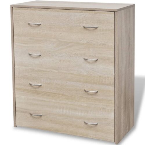 Sideboard with 4 Drawers 60x30.5x71cm Oak Colour - Image 3