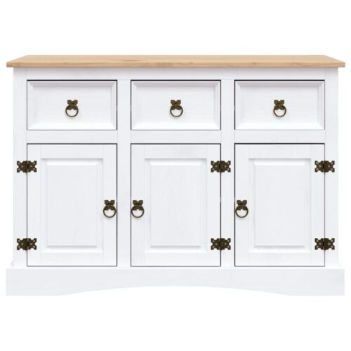 Sideboard Solid Mexican Pinewood Corona Range White 132x43x78cm - Image 5