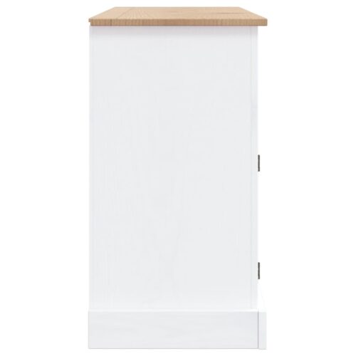 Sideboard Solid Mexican Pinewood Corona Range White 132x43x78cm - Image 6