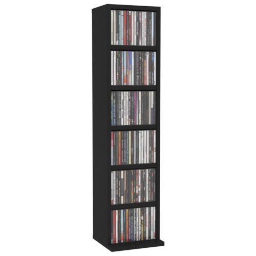 CD Cabinet Black 21x20x88cm Engineered Wood - Image 3