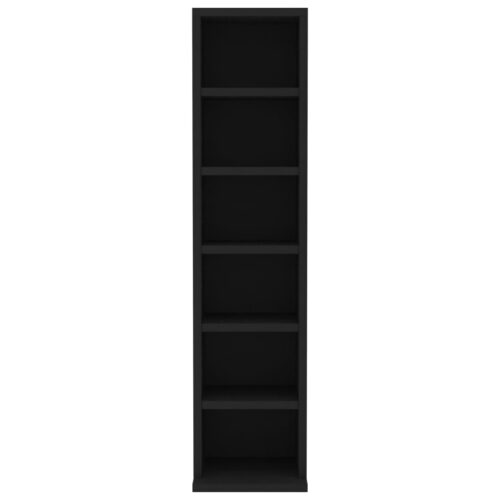 CD Cabinet Black 21x20x88cm Engineered Wood - Image 4