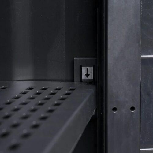 Garden Storage Cabinet with 4 Shelves Black - Image 7