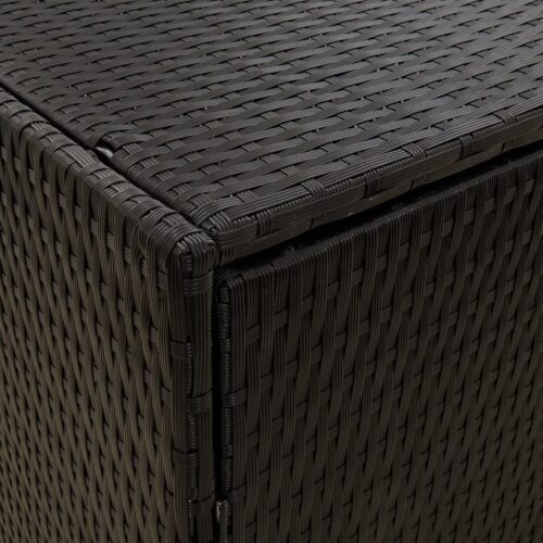 Garden Storage Cabinet Black 198x55.5x80cm Poly Rattan - Image 7