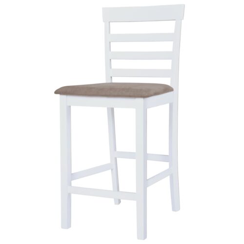 Bar Chairs 2pcs White Fabric - Image 4