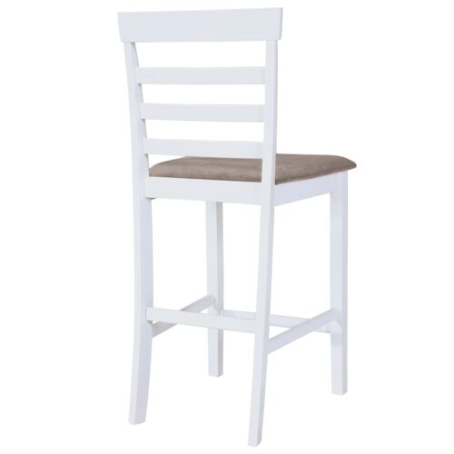 Bar Chairs 2pcs White Fabric - Image 6