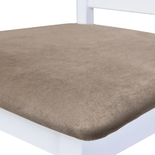 Bar Chairs 2pcs White Fabric - Image 7