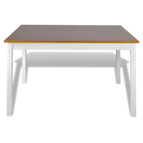 5-Piece Dining Set Brown White - Image 3