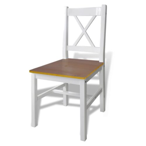 5-Piece Dining Set Brown White - Image 4