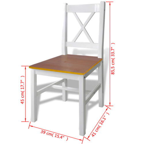 5-Piece Dining Set Brown White - Image 6