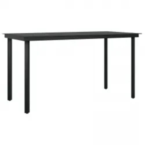 5-Piece Outdoor Dining Set with Cushions Black - Image 6