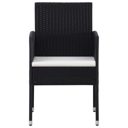 5-Piece Garden Dining Set Black - Image 4