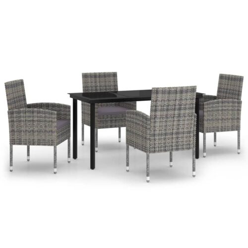 5-Piece Garden Dining Set Anthracite