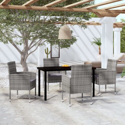 5-Piece Garden Dining Set Anthracite - Image 9