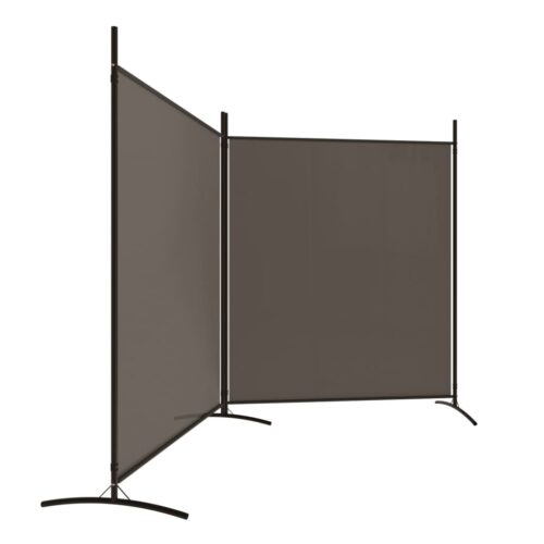 2-Panel Room Divider Folding Privacy Screen Stand Home Office Fabric 348x180cm - Image 4