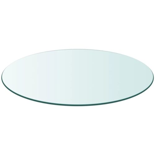 Round Table Top Tempered Glass Round 500mm DIY Desk Panel Board - Image 2