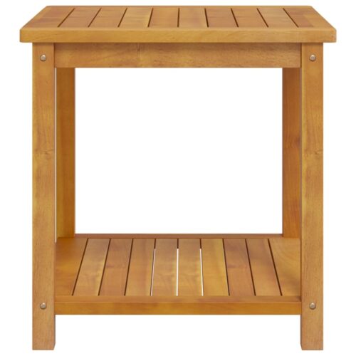 Side Table Solid Acacia Wood 45x45x45cm - Image 4