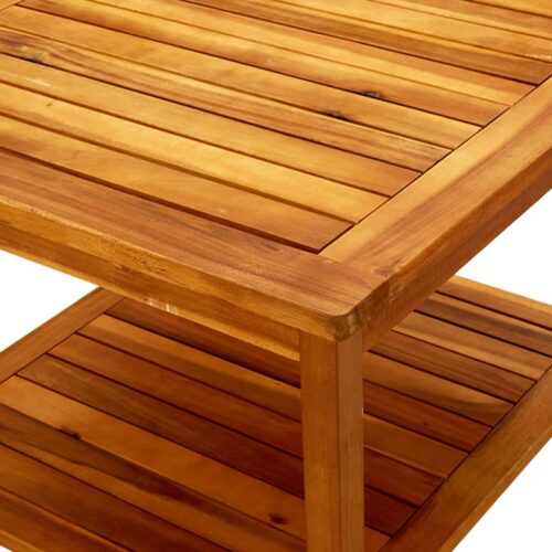 Coffee Table 60x60x45cm Solid Acacia Wood - Image 5