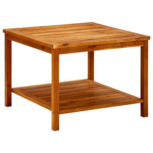 Coffee Table 60x60x45cm Solid Acacia Wood - Image 8