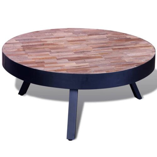 Coffee Table Round Reclaimed Teak Wood - Image 4