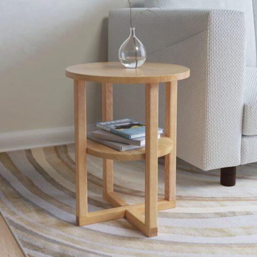 Side Table 40x50cm Solid Oak Wood - Image 10