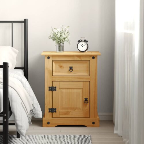 Bedside Cabinet Mexican Pine Corona Range 53x39x66cm