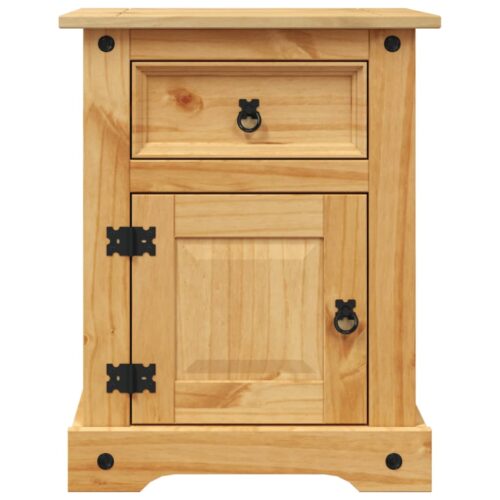 Bedside Cabinet Mexican Pine Corona Range 53x39x66cm - Image 3
