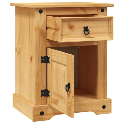 Bedside Cabinet Mexican Pine Corona Range 53x39x66cm - Image 4