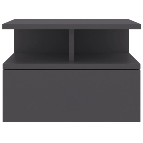 Floating Nightstands 2pcs Grey 40x31x27cm Engineered Wood - Image 4