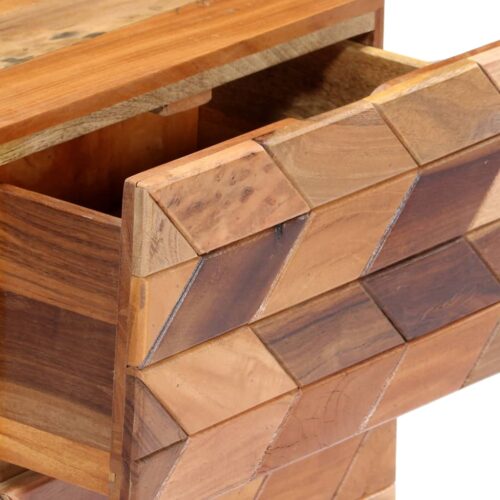 Bedside Cabinet 40x30x50cm Solid Reclaimed Wood - Image 5