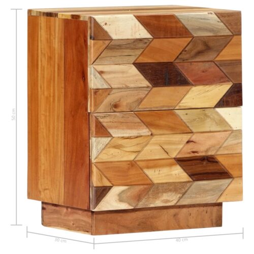 Bedside Cabinet 40x30x50cm Solid Reclaimed Wood - Image 8