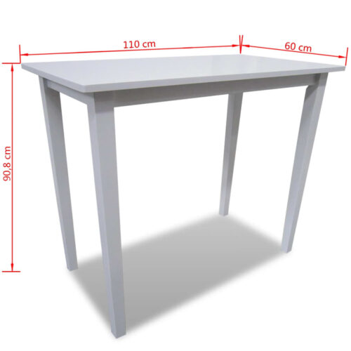 Wooden Bar Table White - Image 4