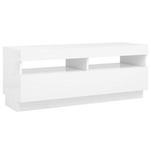 TV Cabinet with LED Lights White 100x35x40cm - Image 8