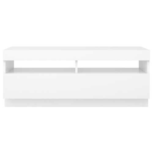 TV Cabinet with LED Lights White 100x35x40cm - Image 10