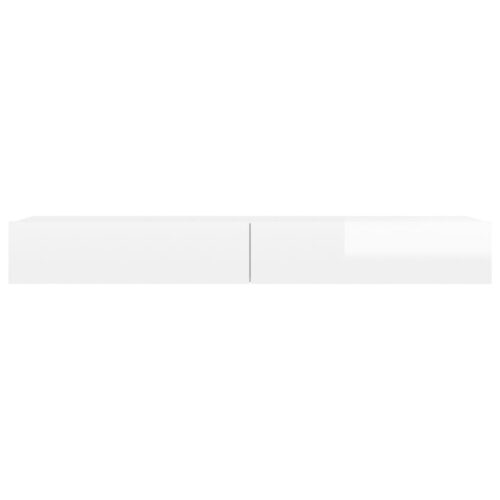 TV Cabinet with LED Lights High Gloss White 120x35x15.5cm - Image 6
